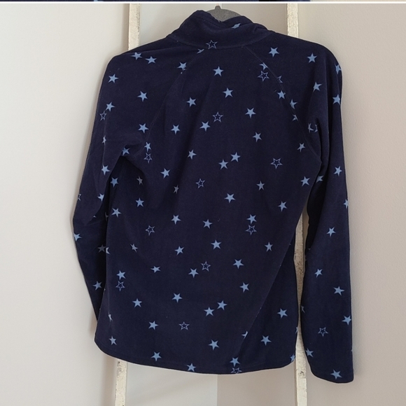 Eddie Bauer Medium star print quarter zip fleece pullover - Picture 5 of 5